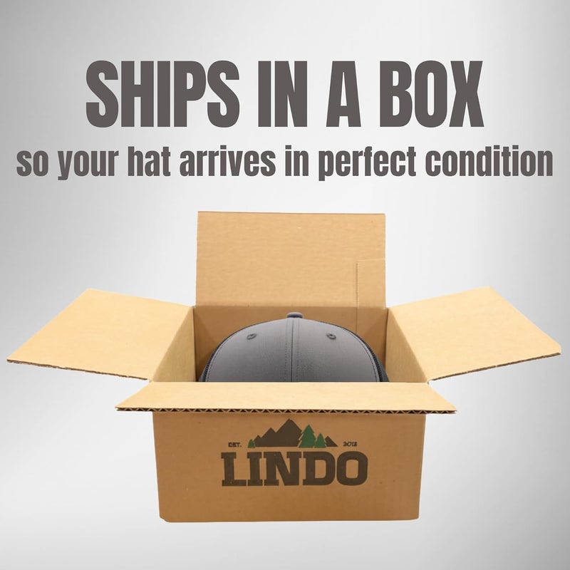 Lindo Trucker Hat [ Great Outdoors Design ] for Men and Women: Mid Profile Cap with Breathable Mesh Back and Adjustable Snap - Image 5